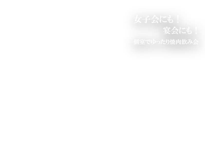 女子会にも！宴会にも！個室でゆったり焼肉飲み会